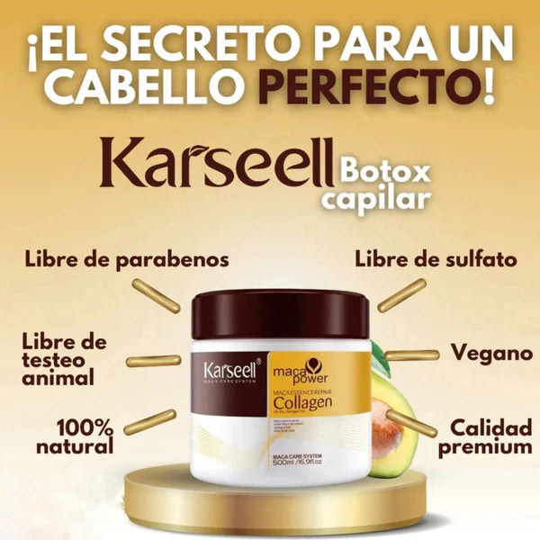 ¡50% DCTO. HOY! KARSEELL BOTOX® RESCATE CAPILAR Y BRILLO INSTANTÁNEO POR SOLO $26.990 🔥