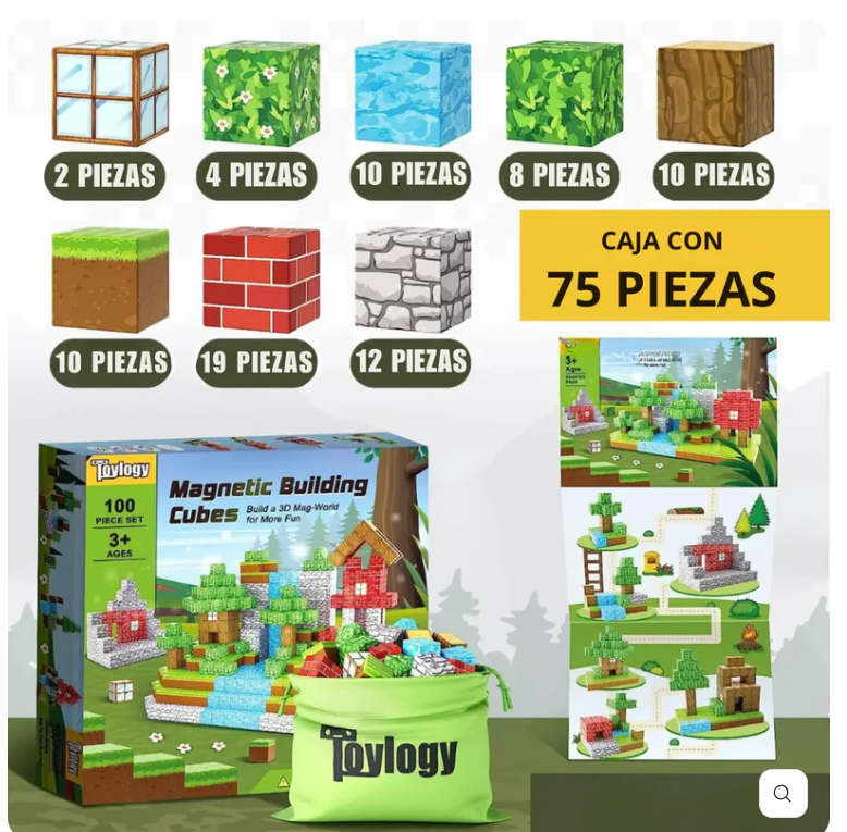 ENVIO GRATIS!🚚 BLOQUES MAGNETICOS PARA NIÑOS (75), (150) y (225) Piezas/ Dtco🔥Solo por Hoy