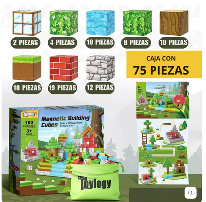 ENVIO GRATIS!🚚 BLOQUES MAGNETICOS PARA NIÑOS (75), (150) y (225) Piezas/ Dtco🔥Solo por Hoy