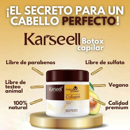 ¡50% DCTO. HOY! KARSEELL BOTOX® RESCATE CAPILAR Y BRILLO INSTANTÁNEO POR SOLO $26.990 🔥