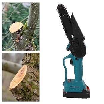 Mini Motosierra 8" Eléctrica + 2 baterías Recargables + cadena