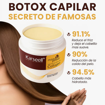 ¡50% DCTO. HOY! KARSEELL BOTOX® RESCATE CAPILAR Y BRILLO INSTANTÁNEO POR SOLO $26.990 🔥