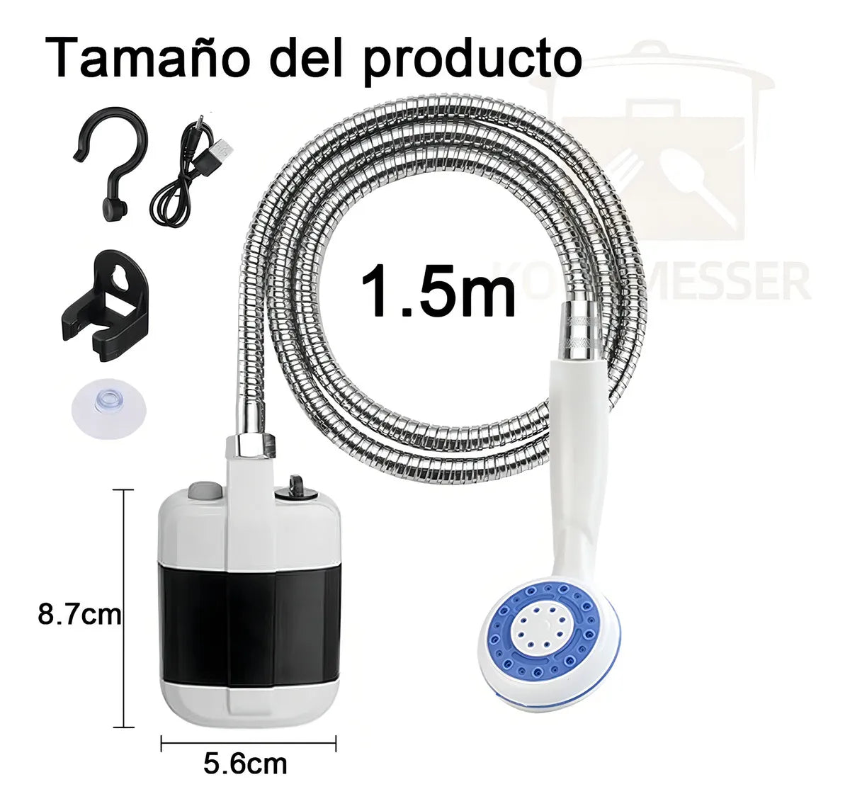 Ducha PORTATIL: Máxima Potencia para Camping, Hogar y Mascotas ¡OFERTA DE VERANO! 50% DE DSCTO