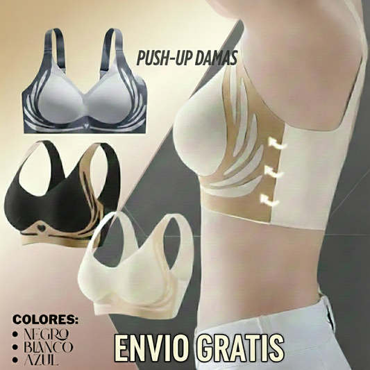 🔥LLEVA 3 Y PAGA 1: SOSTÉN ANTIFLACIDEZ SIN COSTURAS Efecto Push-Up