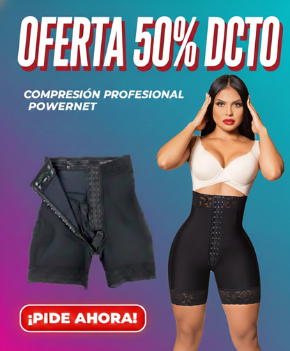 ⌛Faja Short Reloj de Arena: Cierre + Broches, Efecto Push-Up y Silicona Antideslizante🔥