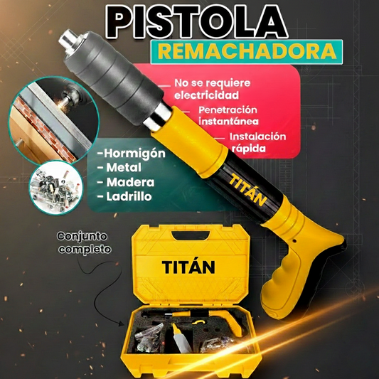 Potente Pistola Fijadora de Clavos (Kit Protector y Clavos Gratis 200🎁)