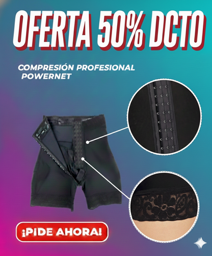 ⌛Faja Short Reloj de Arena: Cierre + Broches, Efecto Push-Up y Silicona Antideslizante🔥